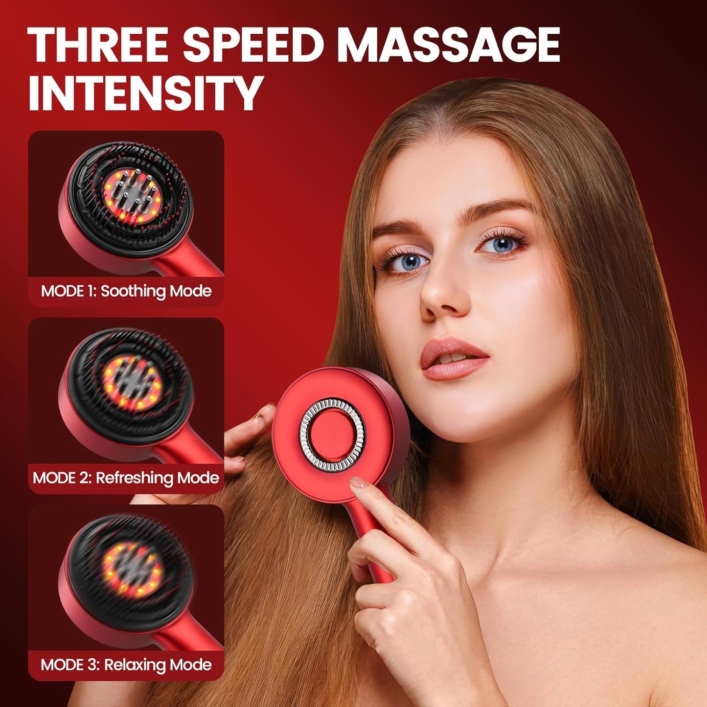 Brosse de Massage Électrique du Cuir Chevelu 3-en-1
