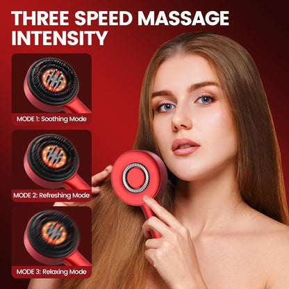 Brosse de Massage Électrique du Cuir Chevelu 3-en-1