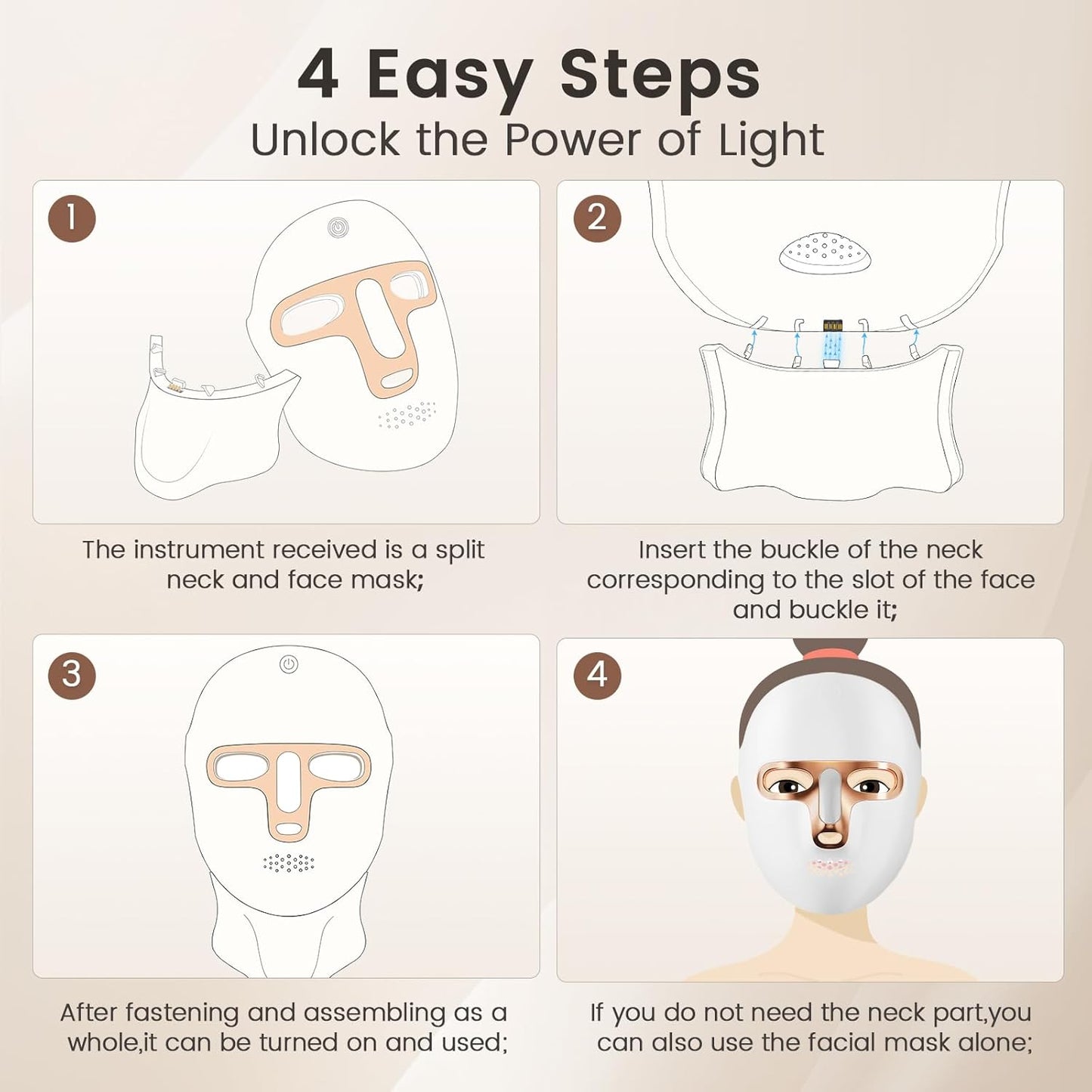 Masque Facial LED 7 Couleurs