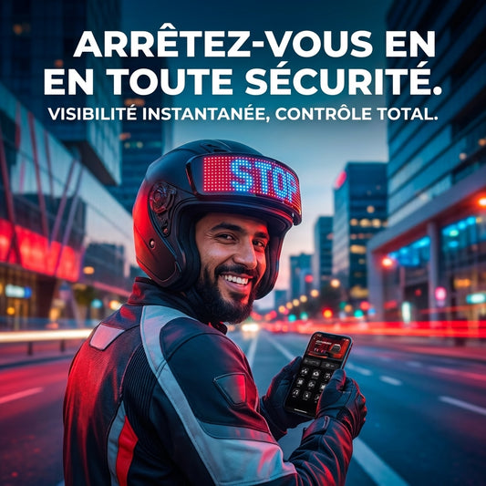 Lumière d’avertissement pour casque de moto – conduite de nuit