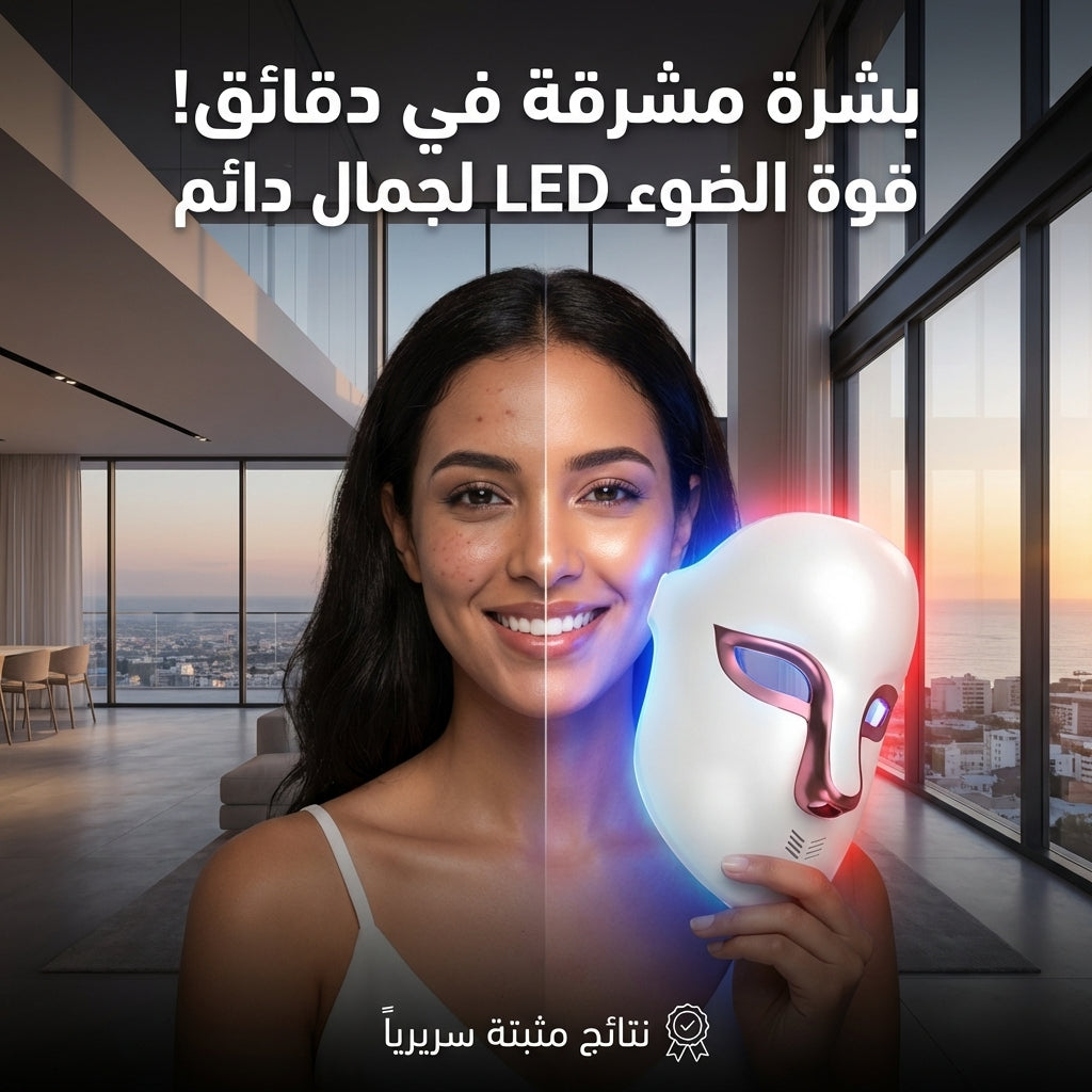 قناع العناية بالوجه المزود بـ 7 إضاءات